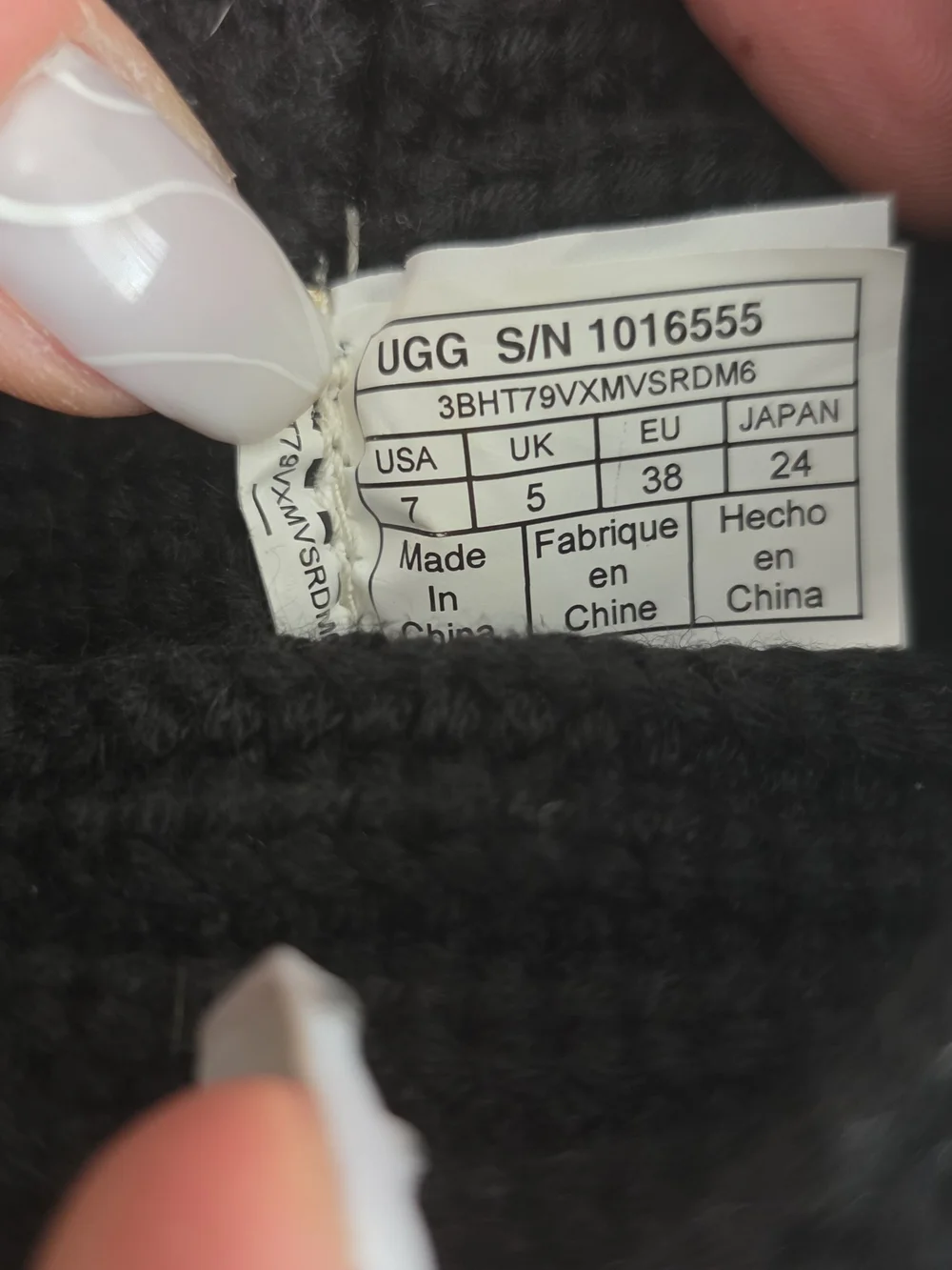 UGG Cardy Women's Black Knit Button Mid-Calf Boots